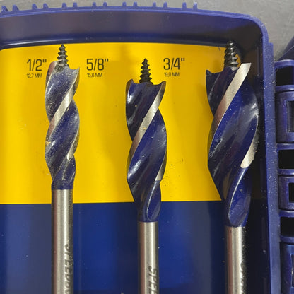 Irwin 6‑Piece Woodboring Tri‑Flute Drill Bit Set  – Precision, Speed & Durability