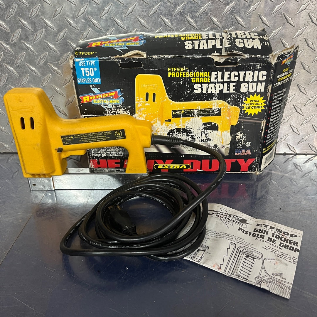 Arrow ETF50P Professional Grade Electric Stapler – Heavy-Duty Tacker for Upholstery & Crafts