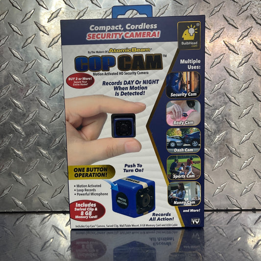 Cop Cam Mini Wireless Security Camera – Motion-Activated HD Hidden Camera with Audio