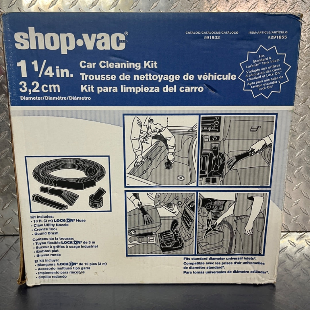 Shop-Vac Car Cleaning Kit – 1¼" Vacuum Attachments for Auto Detailing & Interior Cleaning