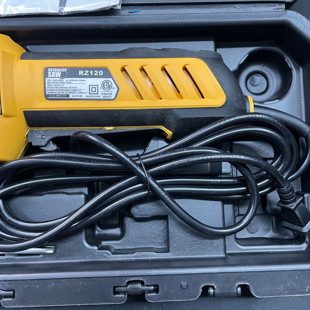 Rotorazer Compact Circular Saw – All-in-One Handheld Power Cutter with Guide & Blades