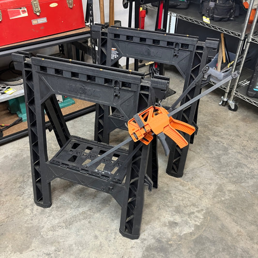 WORX Clamping Sawhorses with Bar Clamps – Lightweight, Heavy-Duty, and Built for DIYers