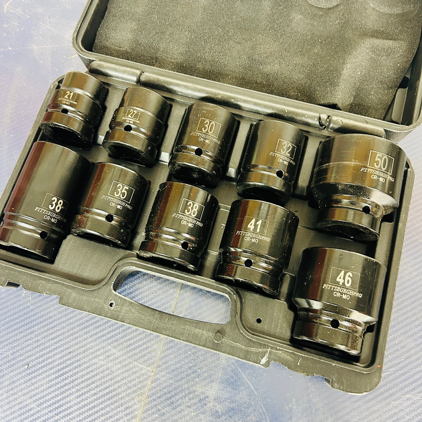 Pittsburgh 1″-Drive Metric Impact Socket Set – 10-Piece (Item 67987)