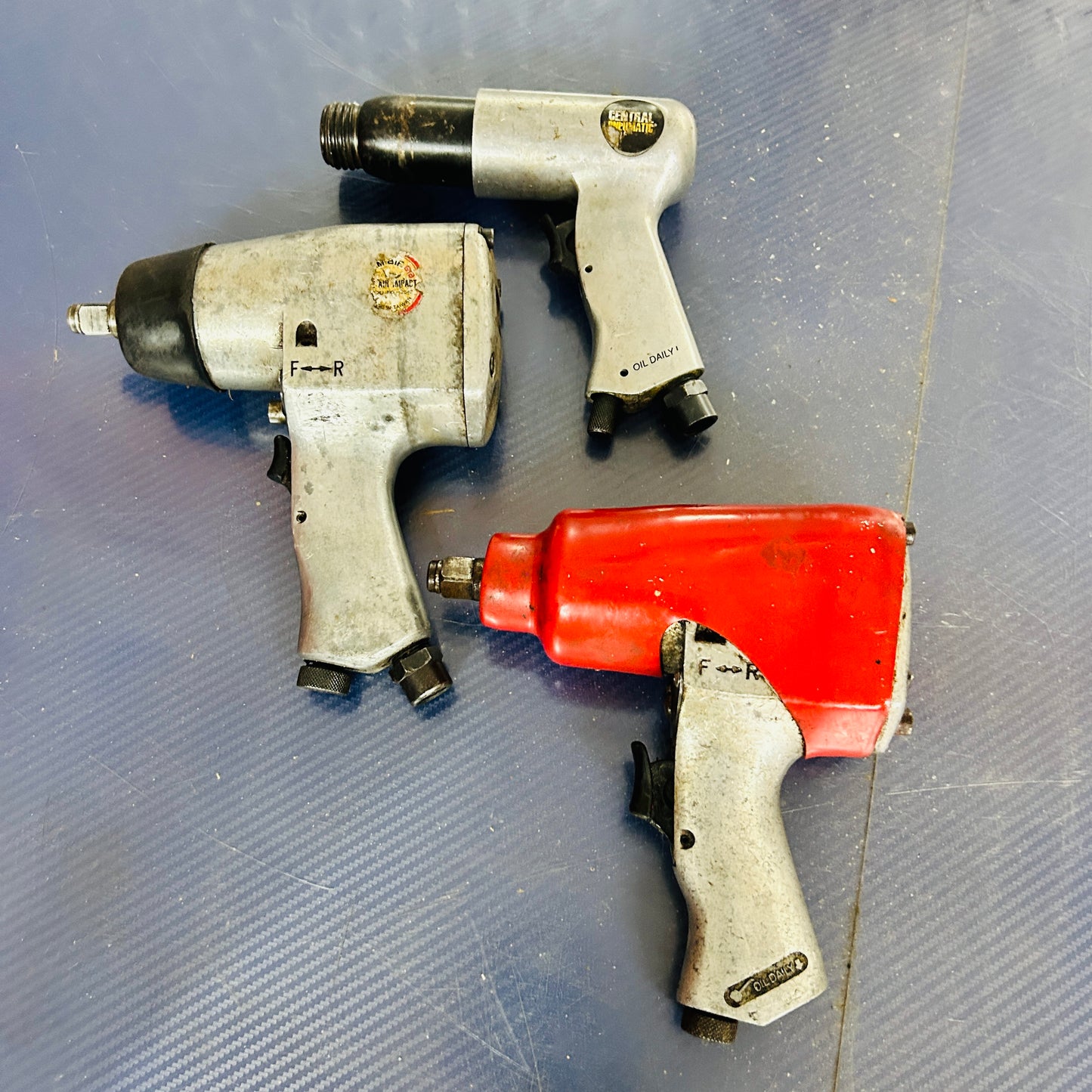 Central Pneumatic Impact Wrench and 2 unbranded Taiwan-made impact wrenches