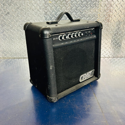 Crate GX-15 Guitar Amp – 15-Watt Practice Amplifier with Overdrive & EQ