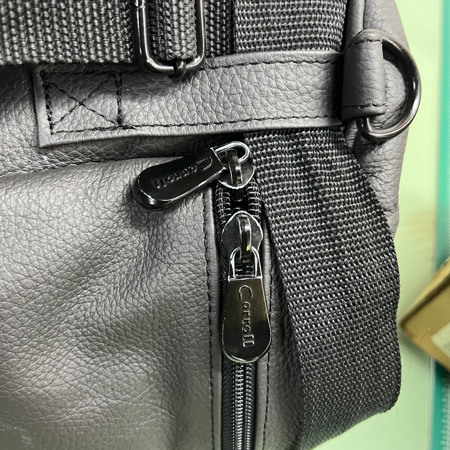 Carroll Leather Sissy Bar Bag – Black Motorcycle Travel Duffle
