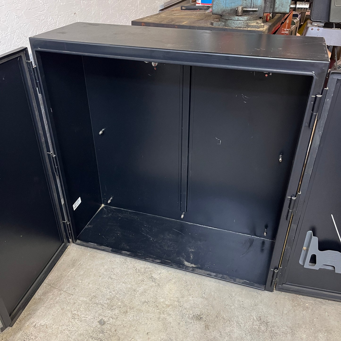 Black Steel Lockable Storage Cabinet – Key Included