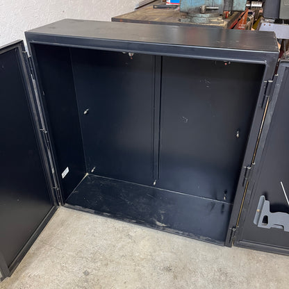 Black Steel Lockable Storage Cabinet – Key Included
