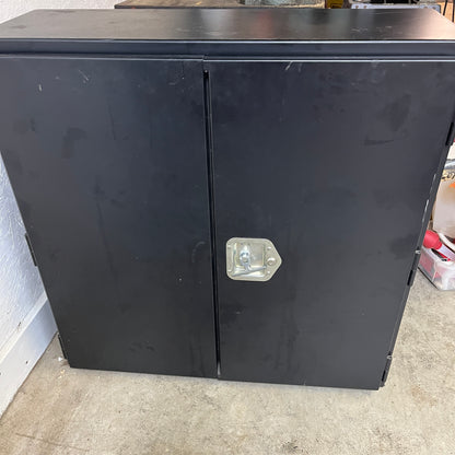 Black Steel Lockable Storage Cabinet – Key Included