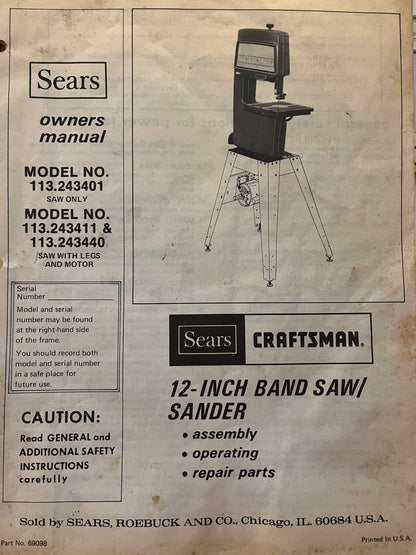 12 Inch Band Saw/Sander – Versatile and Precise Woodworking Tool